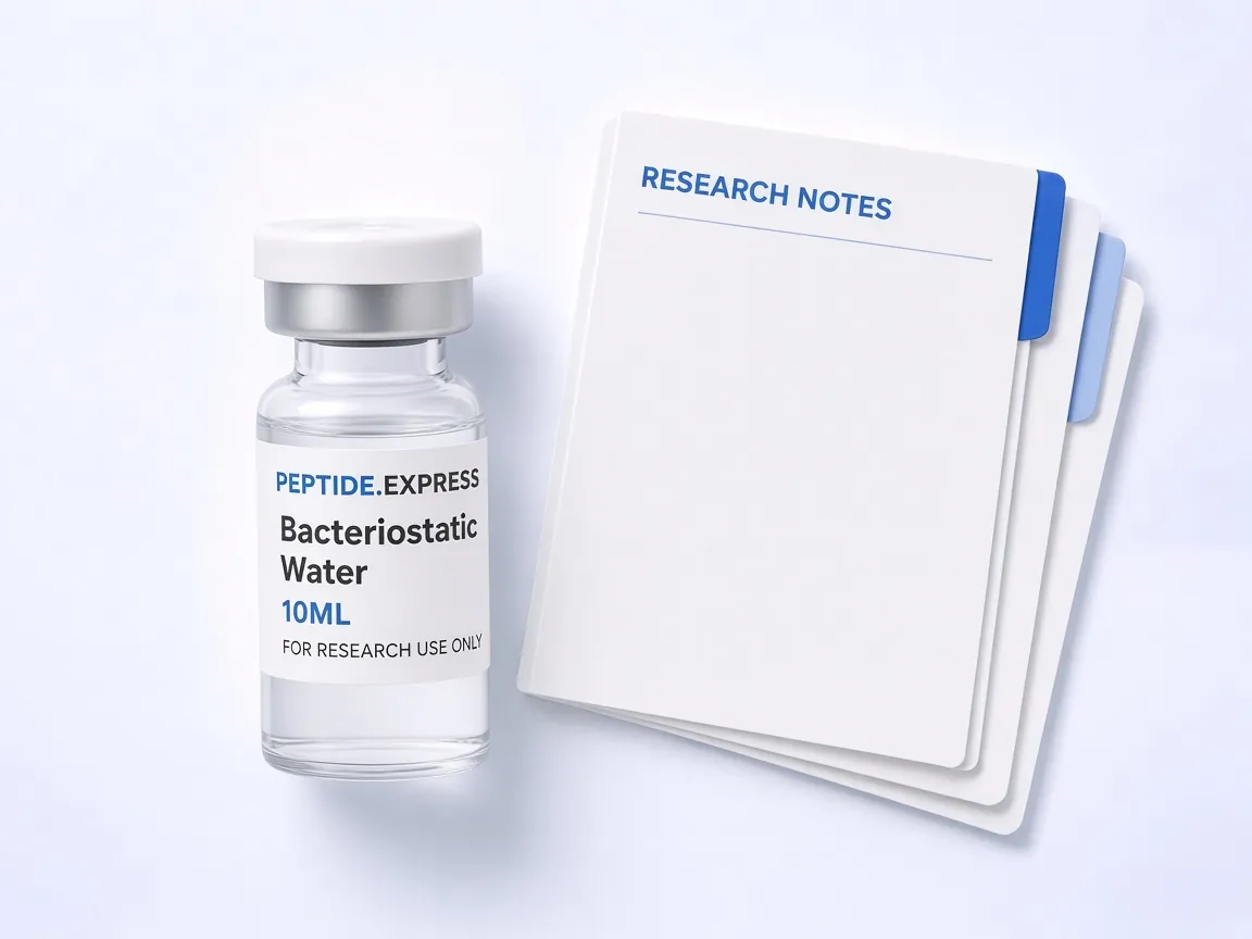 Bacteriostatic Water research vial with research notes