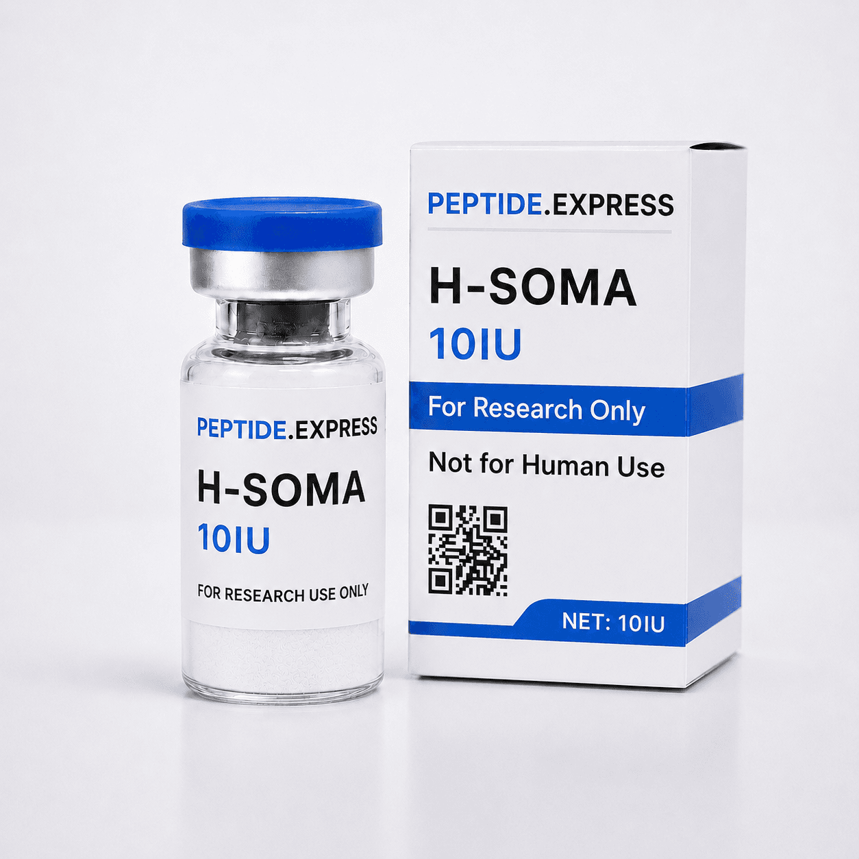Product photograph of research-grade HGH supplied by Peptide.Express.